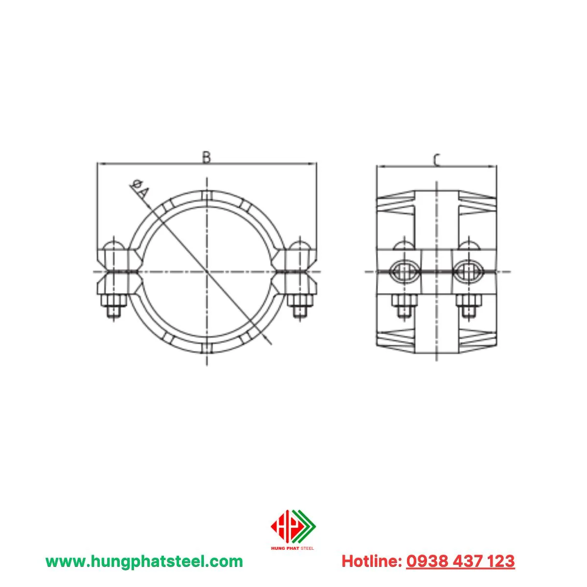 Khớp nối HDPE H305 - Hình ảnh 2