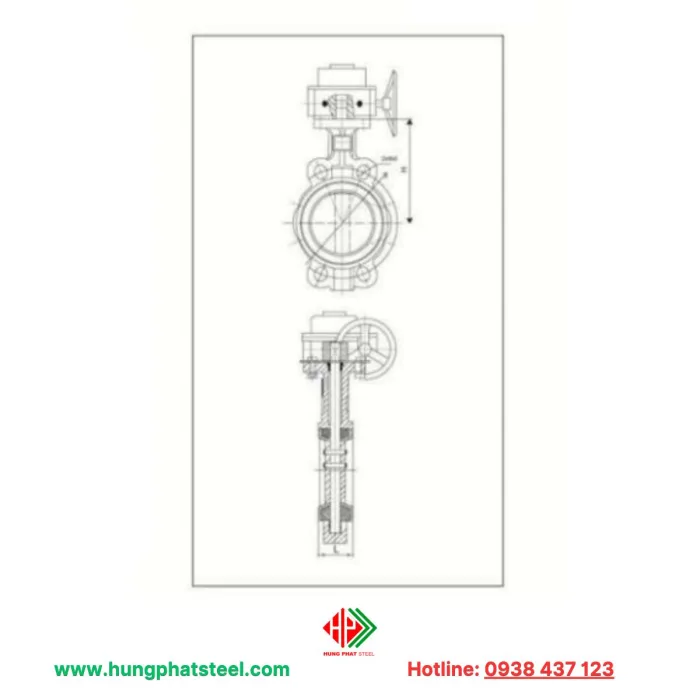 Van bướm tín hiệu điều khiển PCCC PN10/16 - Hình ảnh 2