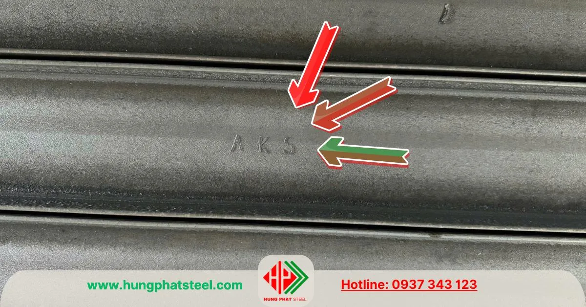 Logo trên thân thép U An Khánh