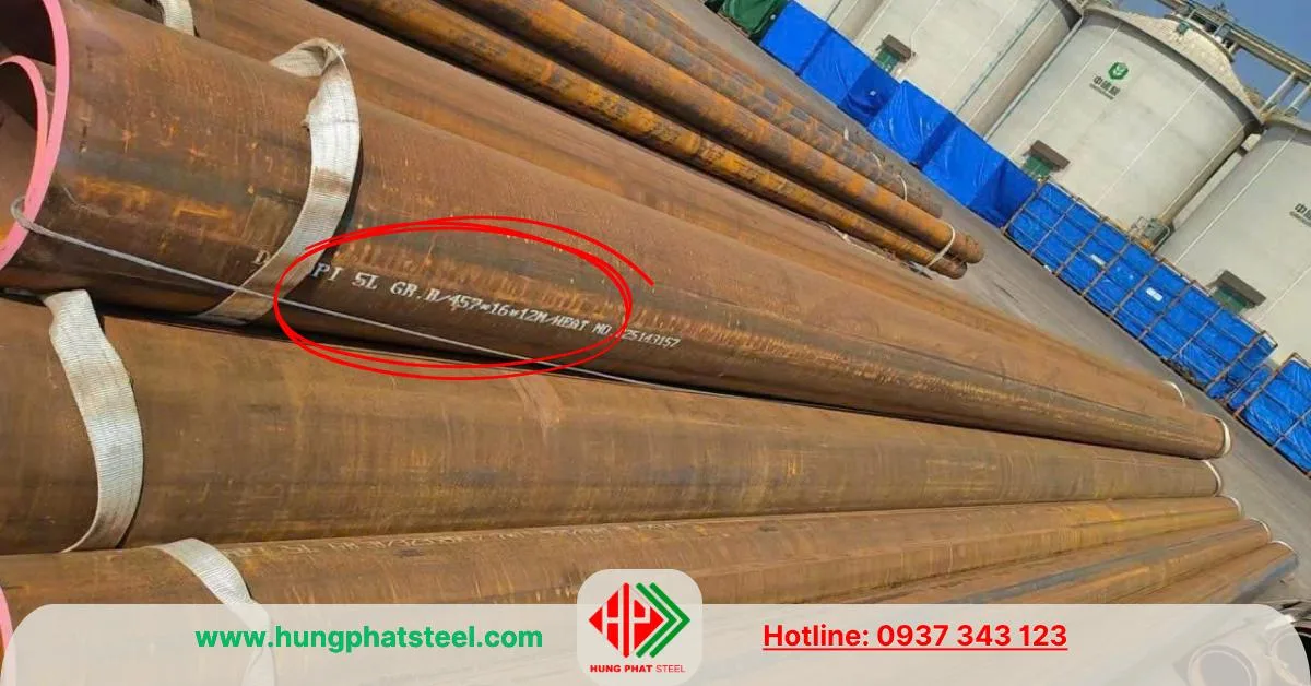 Ống thép đúc phi 457 DN450