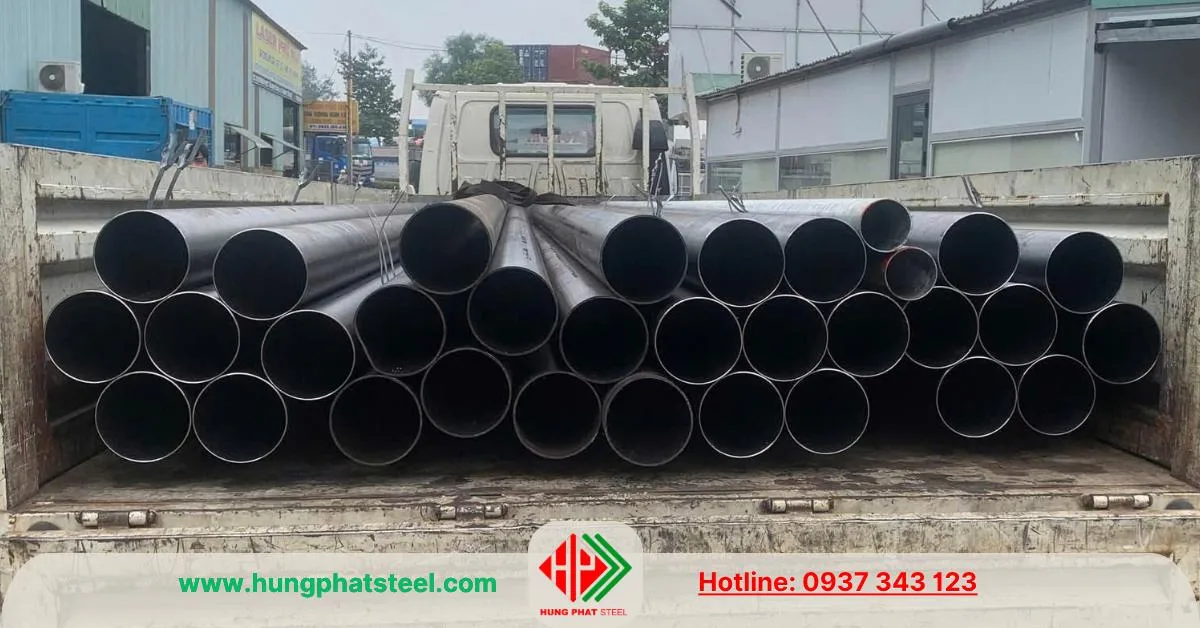 Ống thép hàn đen phi 114 Hòa Phát