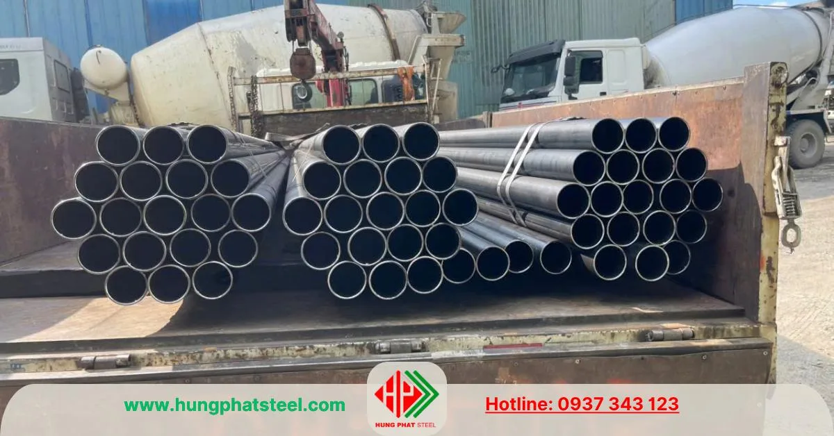 Ống thép hàn đen phi 90 Hòa Phát