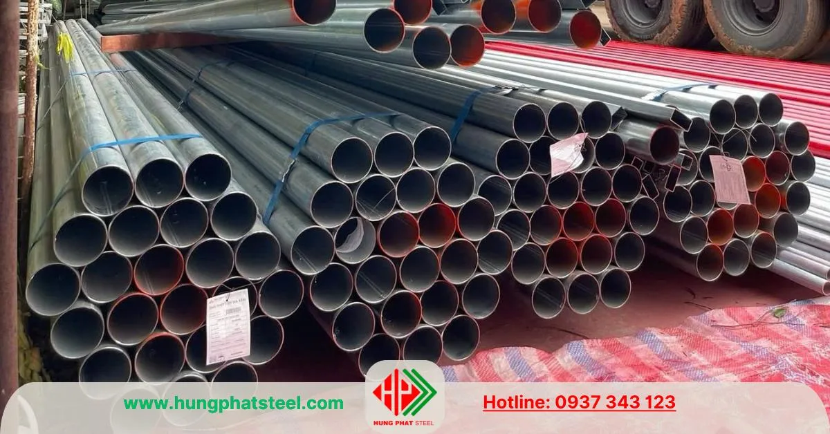 Ống thép mạ kẽm nhúng nóng phi 90 Hòa Phát