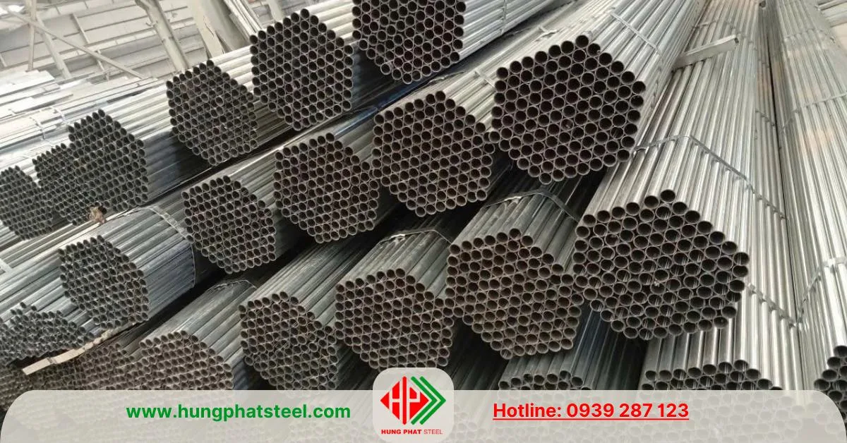 Ống thép mạ kẽm phi 34