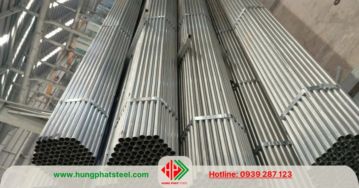 Ống thép mạ kẽm phi 34