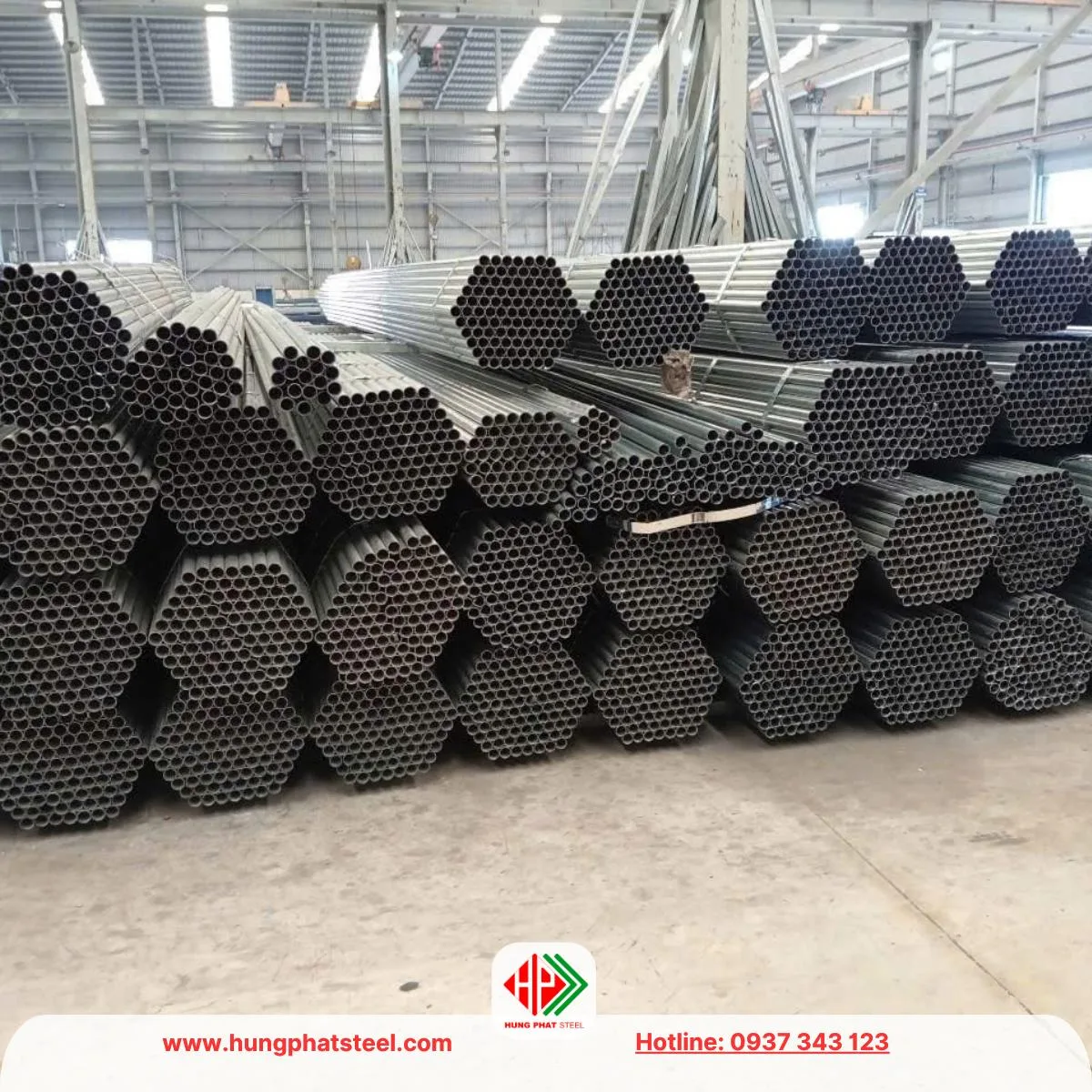 Ống thép mạ kẽm phi 34