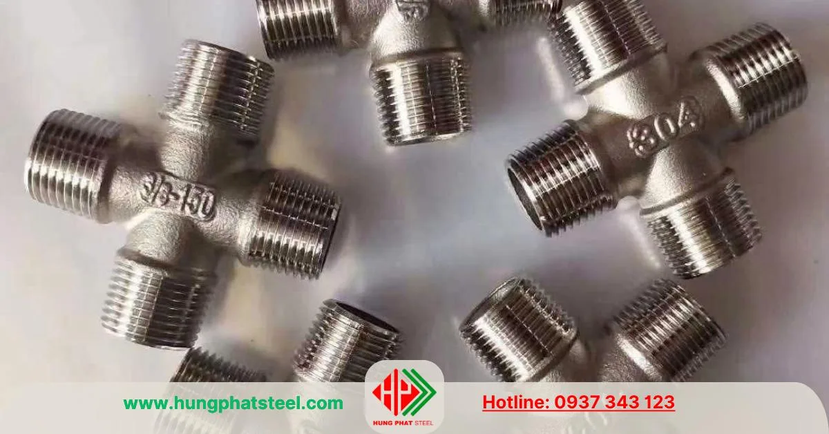 Thập ren ngoài inox (4 nhánh ren ngoài)