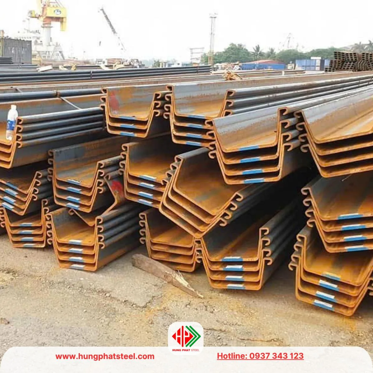 Thép cọc cừ Larsen IV (cừ 4) hàng nhập TQ