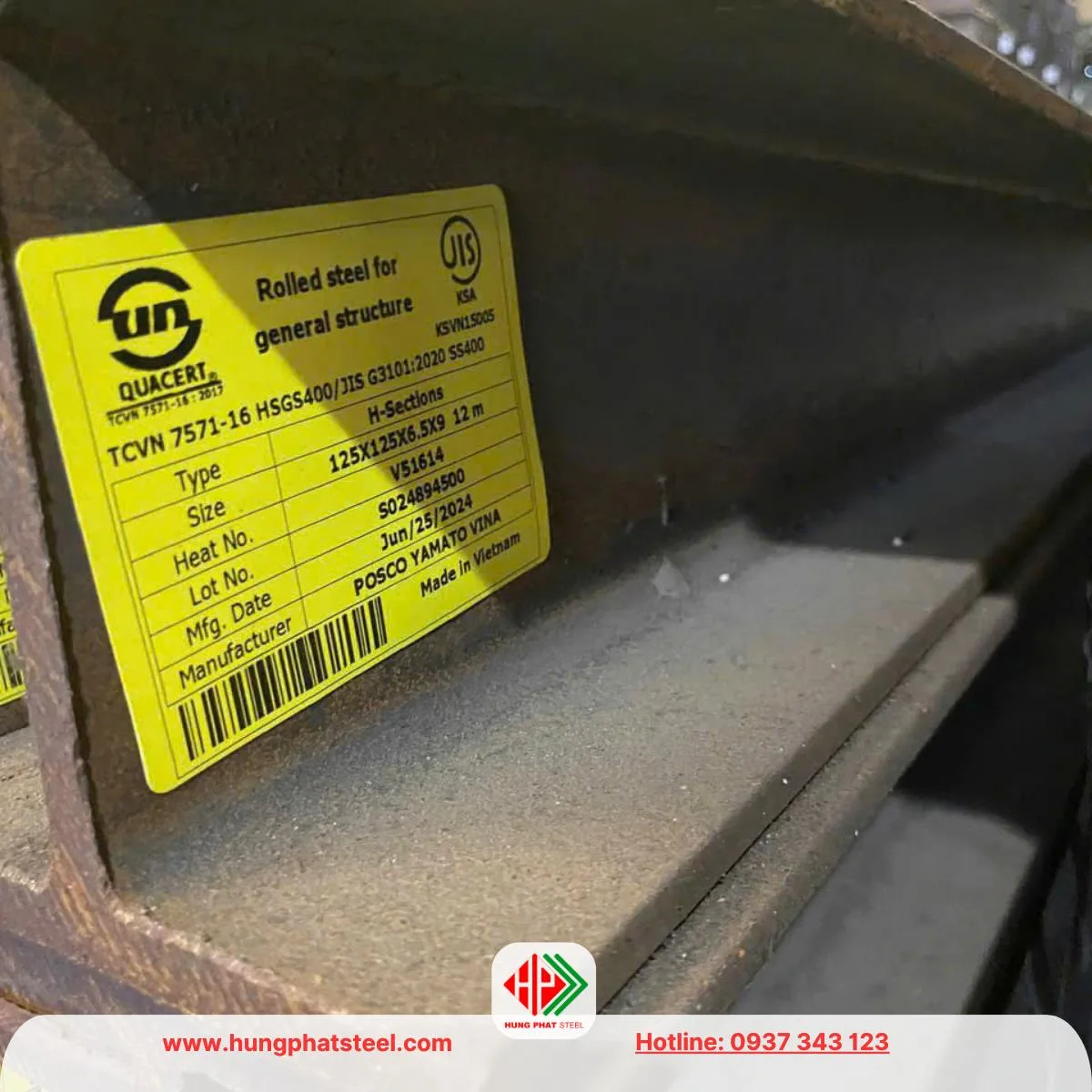 Thép hình H125 x 125 Posco Yamato Vina