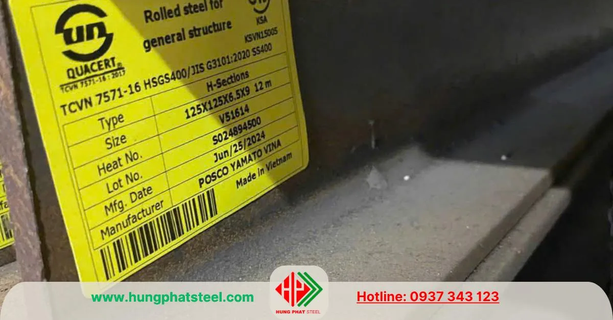Thép hình H125 x 125 Posco Yamato Vina