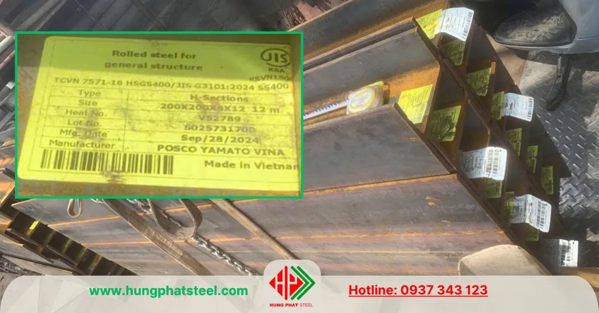 Thép hình H200x200 Posco