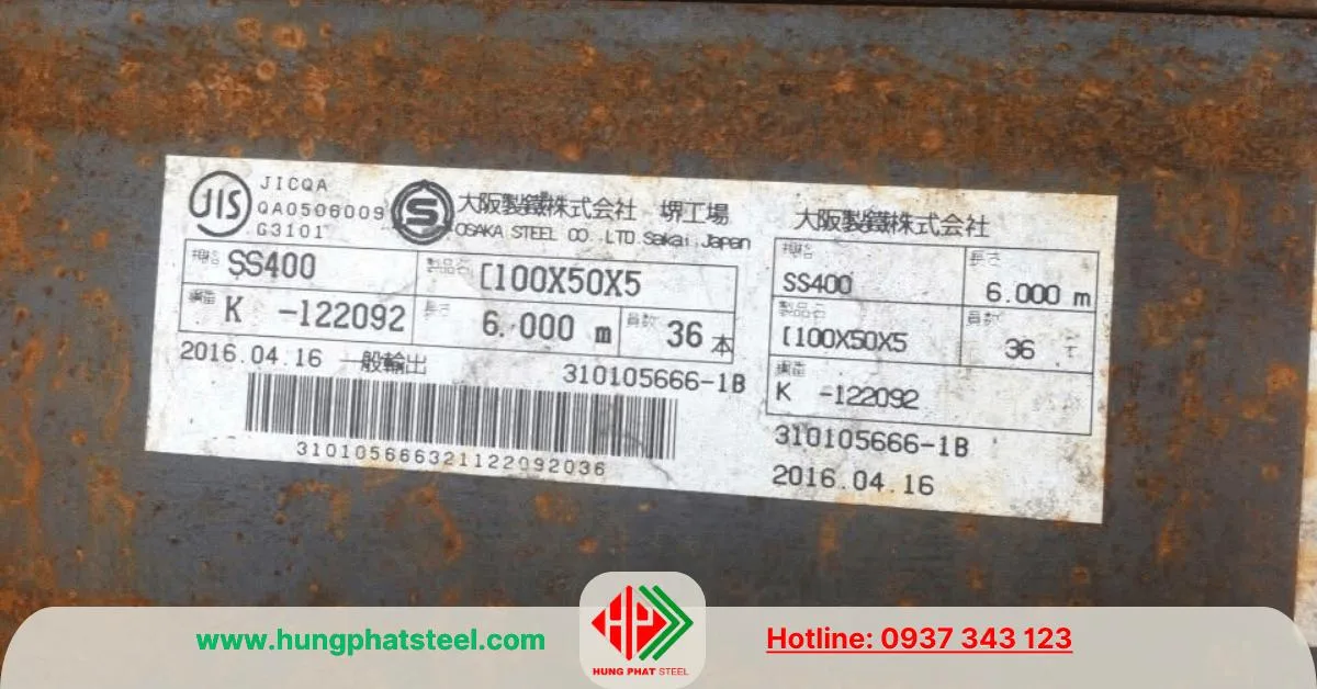 Thép hình U Nhật Bản