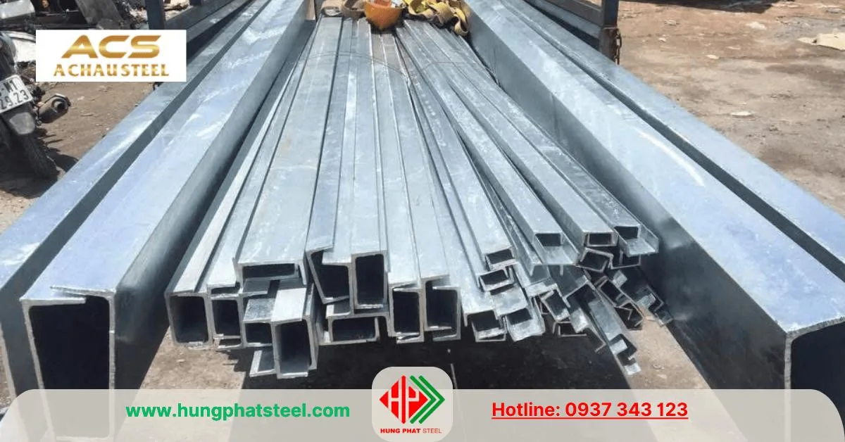 Thép hình U120 Á Châu mạ kẽm nhúng nóng