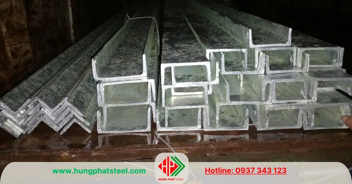 Thép hình U180 mạ kẽm nhúng nóng