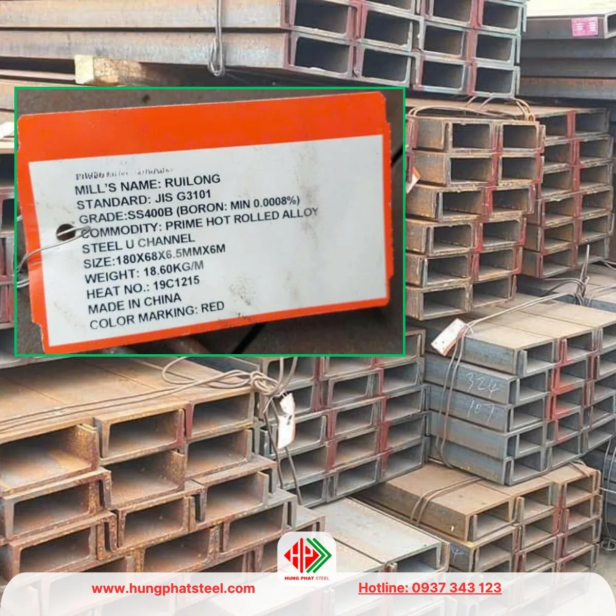 Thép hình U180 nhập khẩu TQ