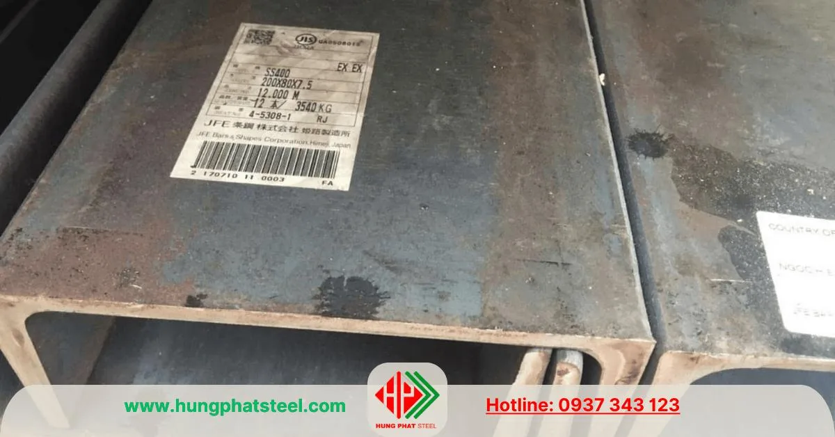 Thép hình U200 Nhật Bản