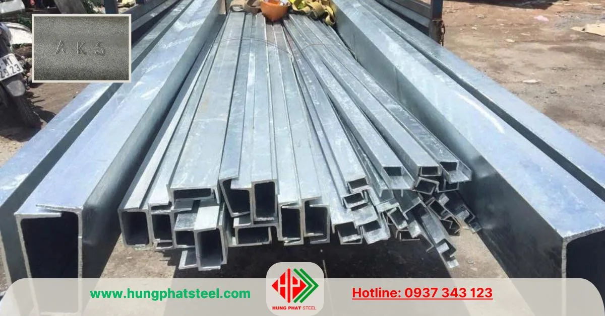 Thép hình U220 An Khánh mạ kẽm nhúng nóng