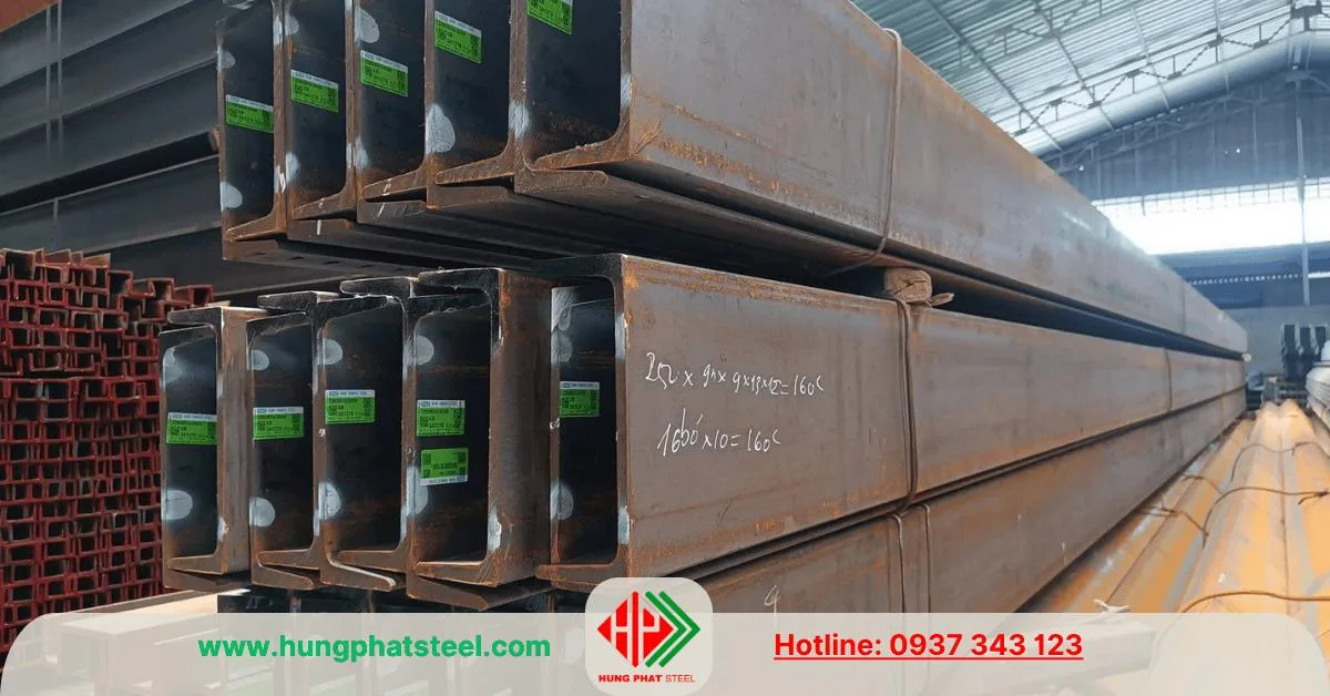 Thép hình U250 x 90 x 9ly