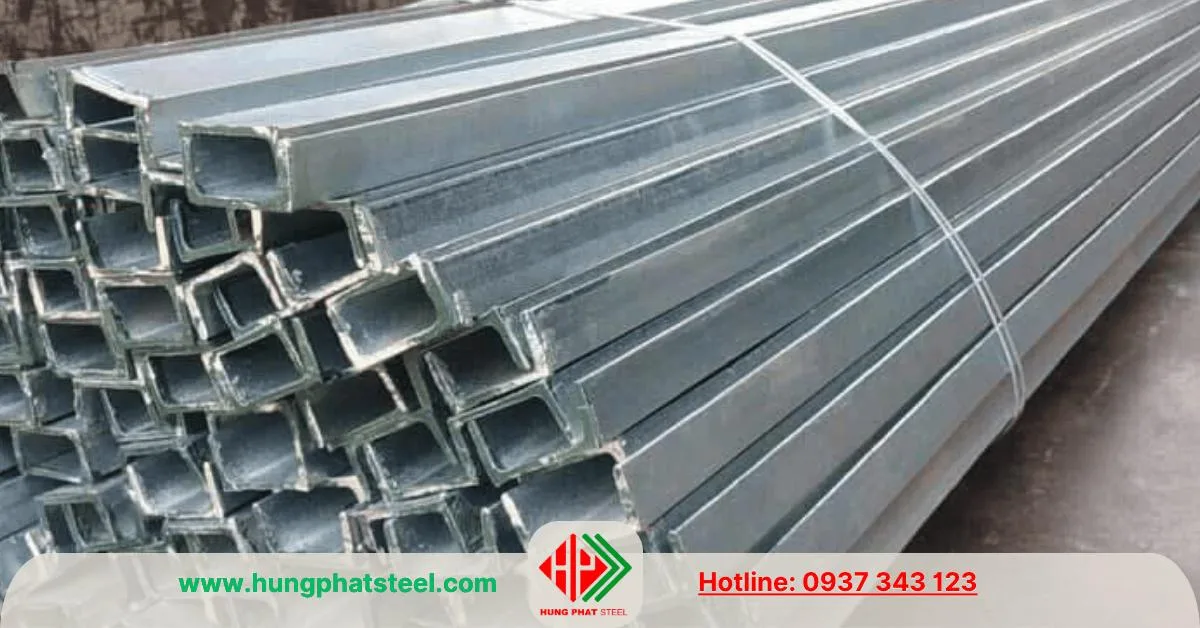 Thép hình U75 mạ kẽm nhúng nóng