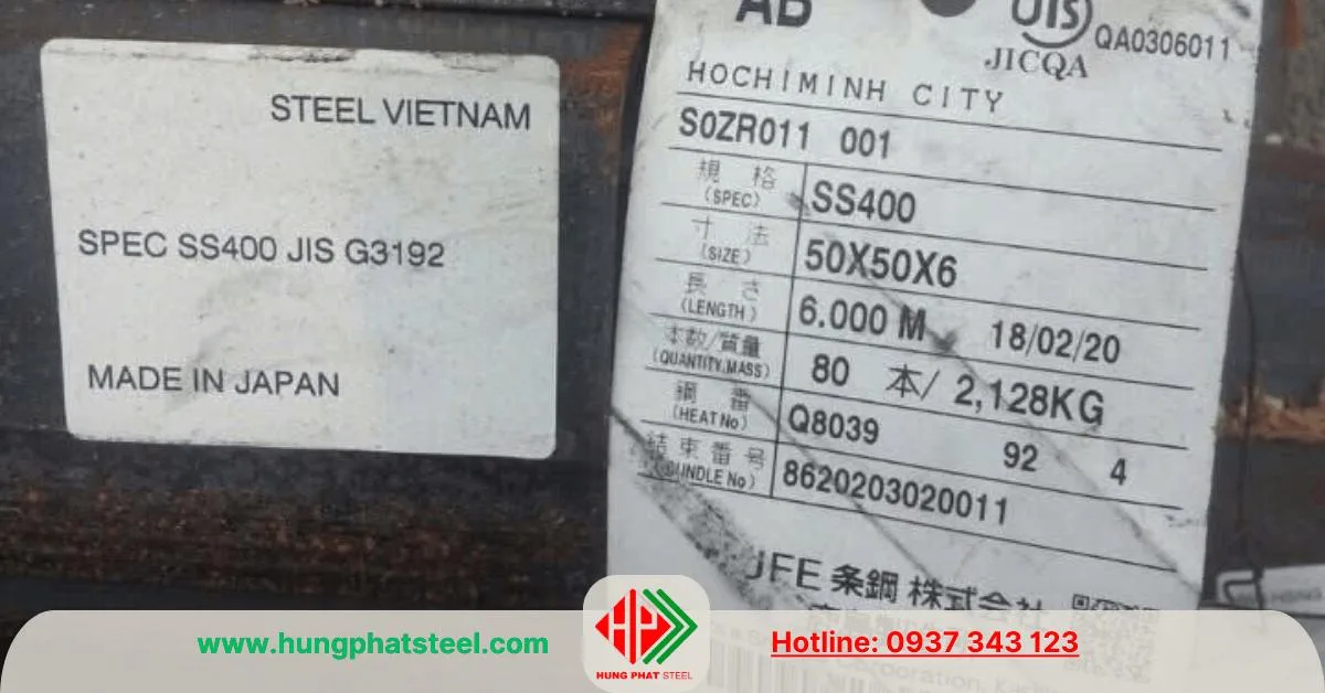 Thép hình V Nhật Bản