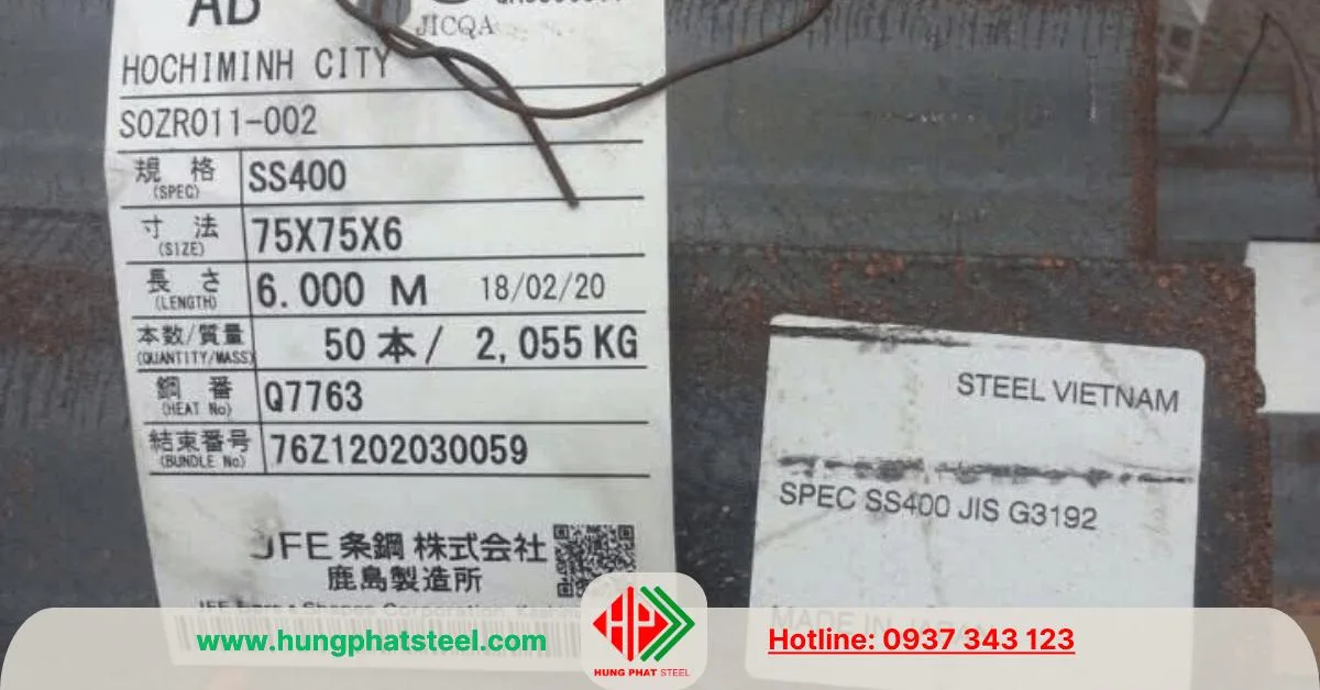 Thép hình V Nhật Bản