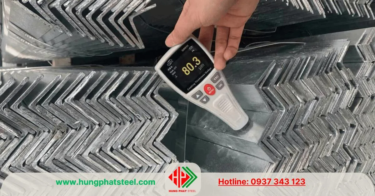 Thép hình V Nhật Bản được gia công mạ kẽm nhúng nóng từ 3-5 ngày