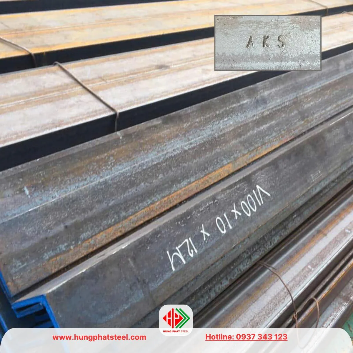 Thép hình V100 An Khánh (Sắt V100x100 AKS)