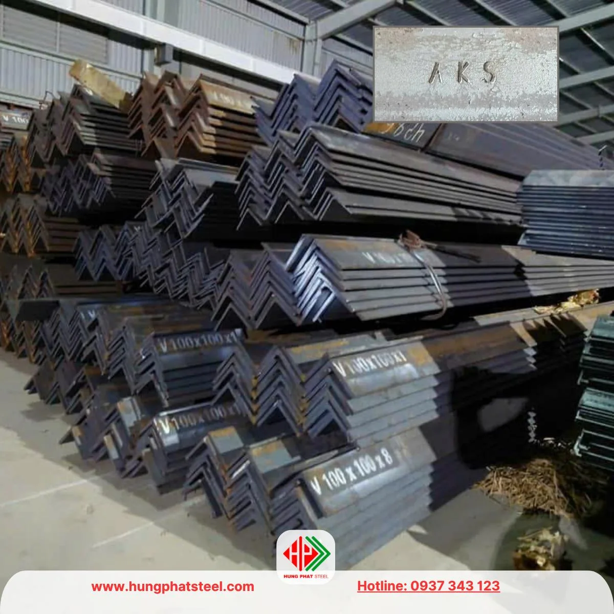 Thép hình V100 An Khánh (Sắt V100x100 AKS)