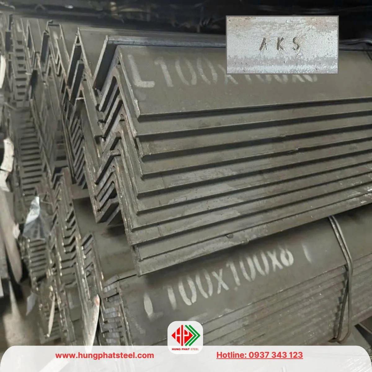 Thép hình V100 An Khánh (Sắt V100x100 AKS)