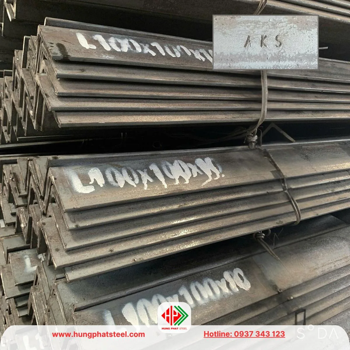 Thép hình V100 An Khánh (Sắt V100x100 AKS)