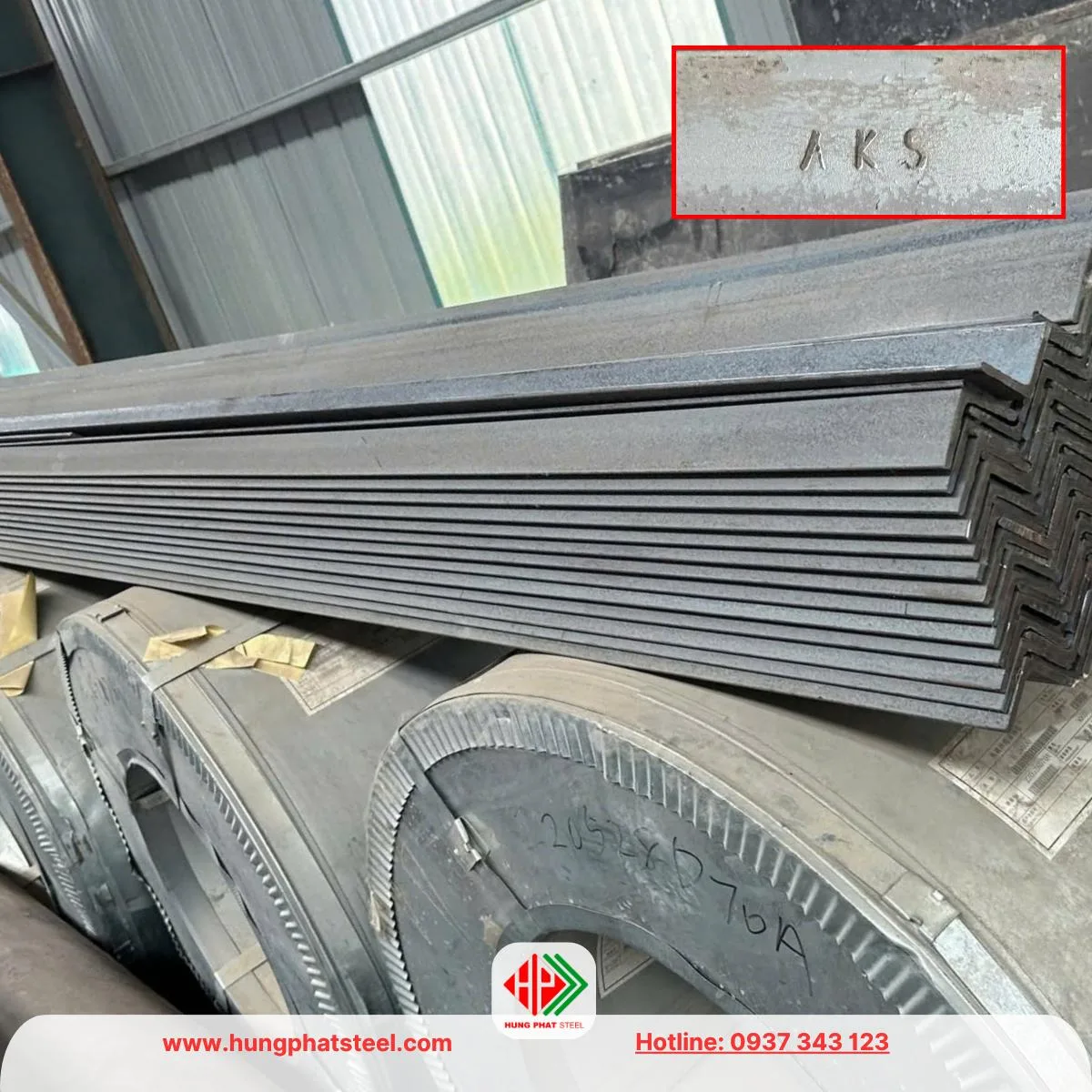 Thép hình V50 An Khánh (Sắt V50x50 AKS)