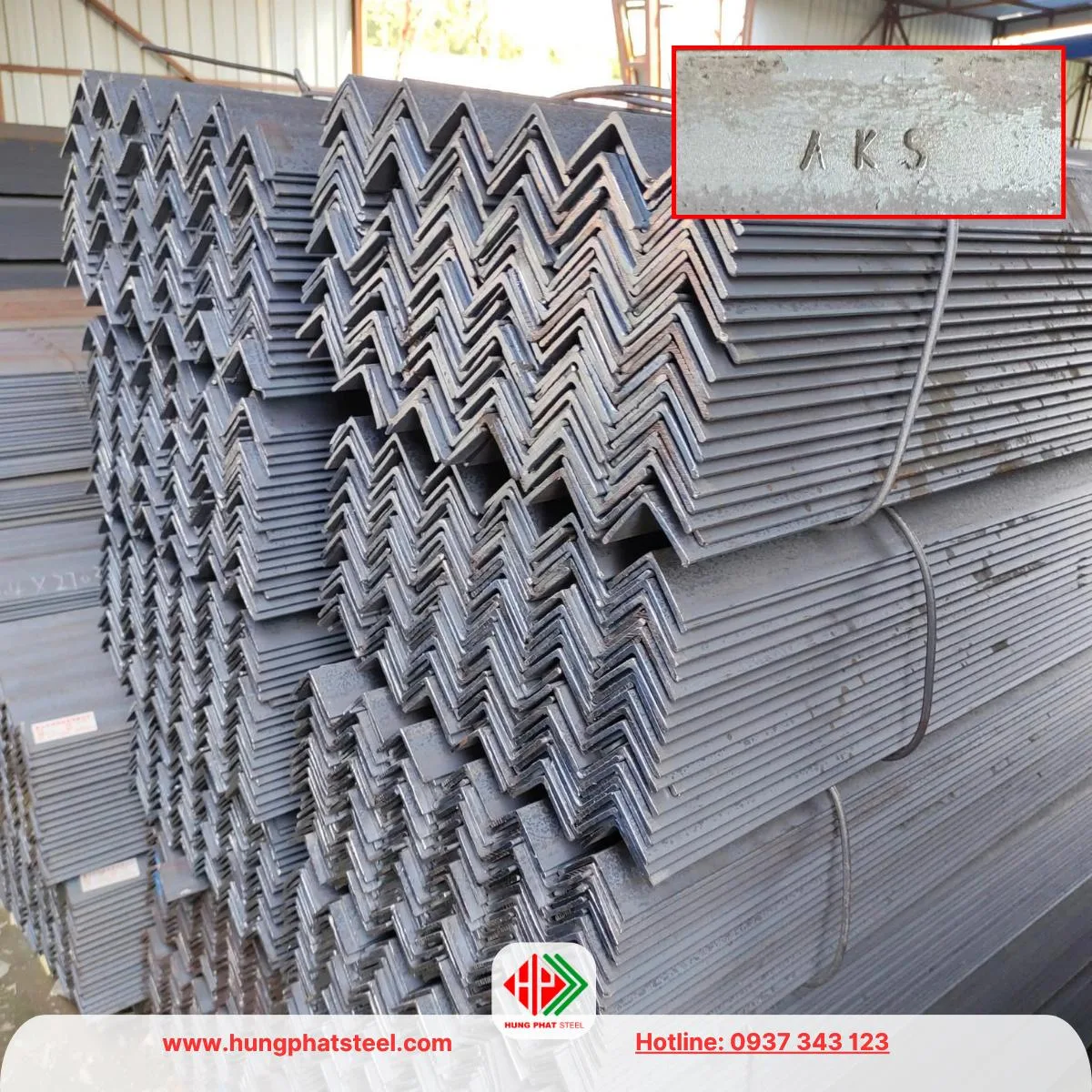 Thép hình V50 An Khánh (Sắt V50x50 AKS)