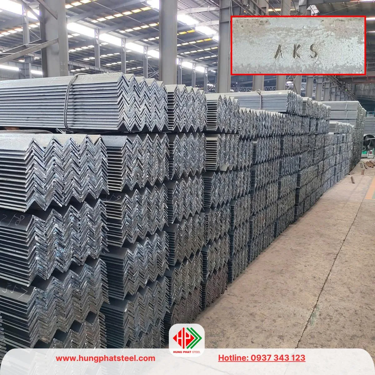 Thép hình V50 An Khánh (Sắt V50x50 AKS)