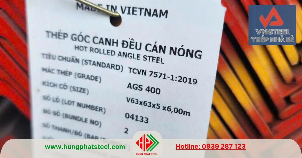 Thép hình V63 Nhà Bè (Sắt V63 Miền Nam)