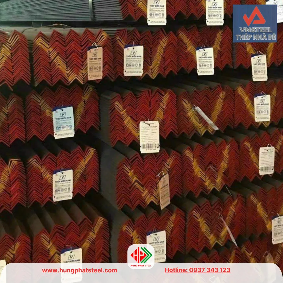 Thép hình V65 Nhà Bè (Sắt V65x65 VNSteel)