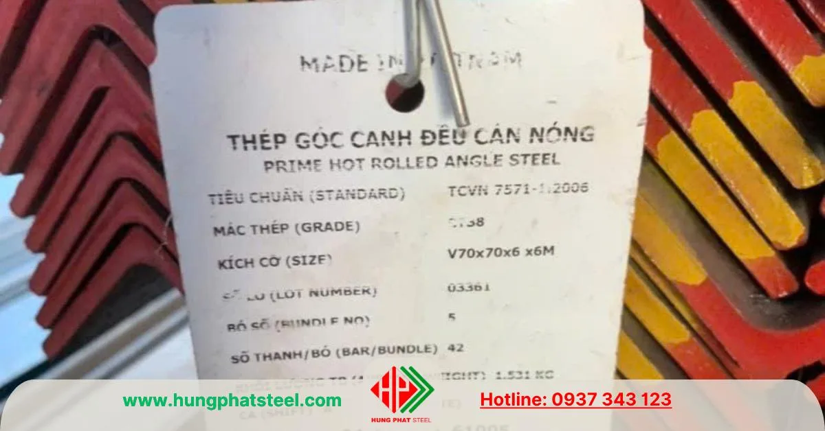 Thép hình V70x70 Nhà Bè