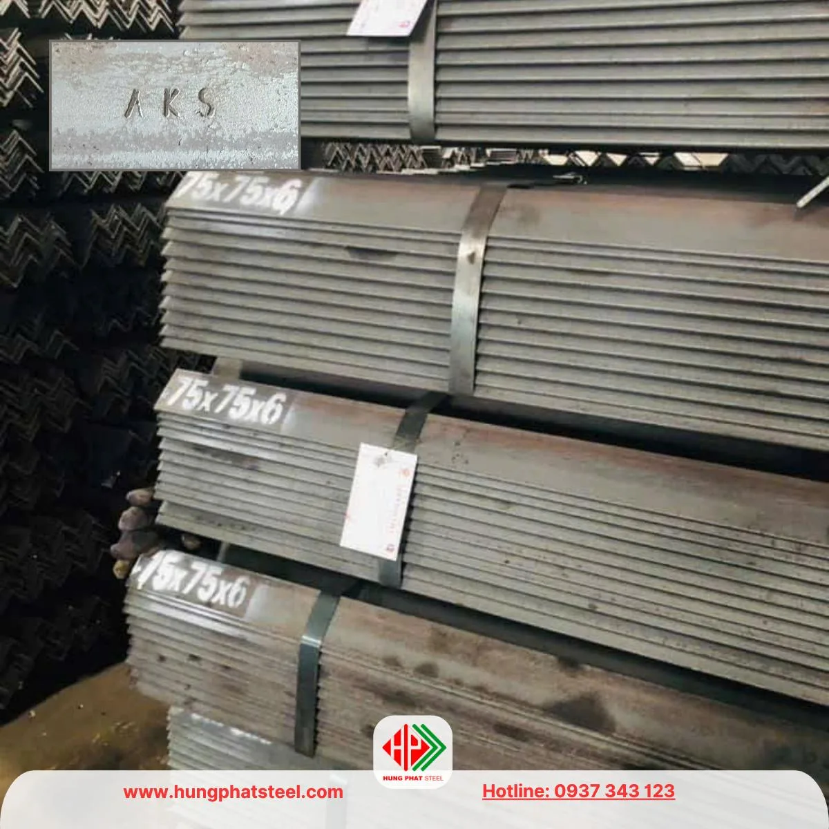 Thép hình V75 An Khánh (Sắt V75x75 AKS)