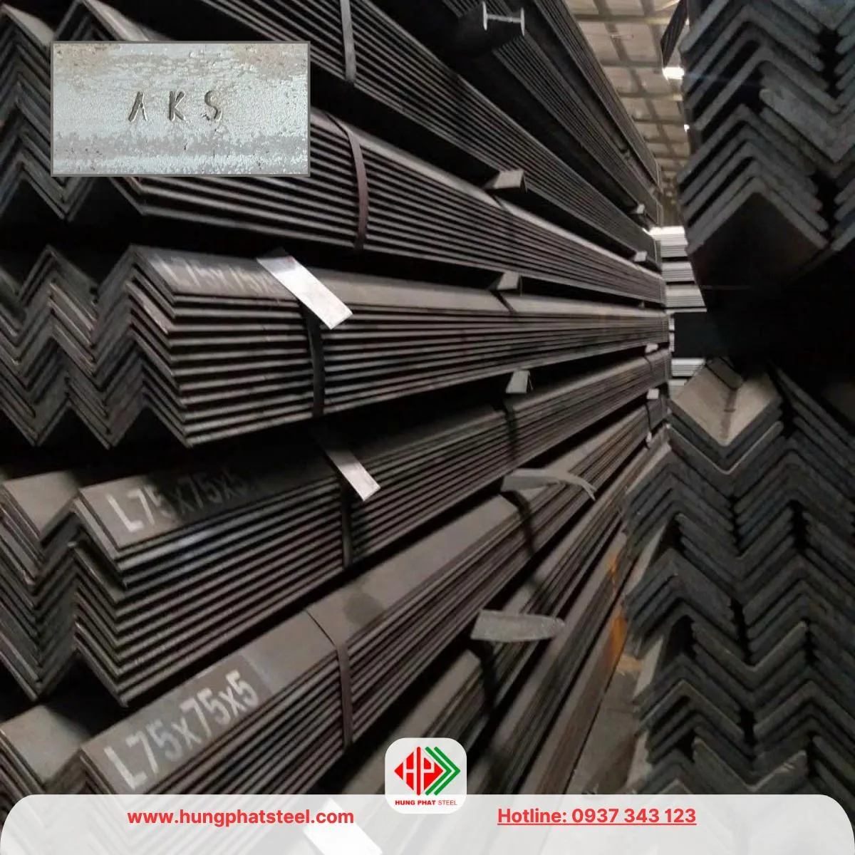 Thép hình V75 An Khánh (Sắt V75x75 AKS)