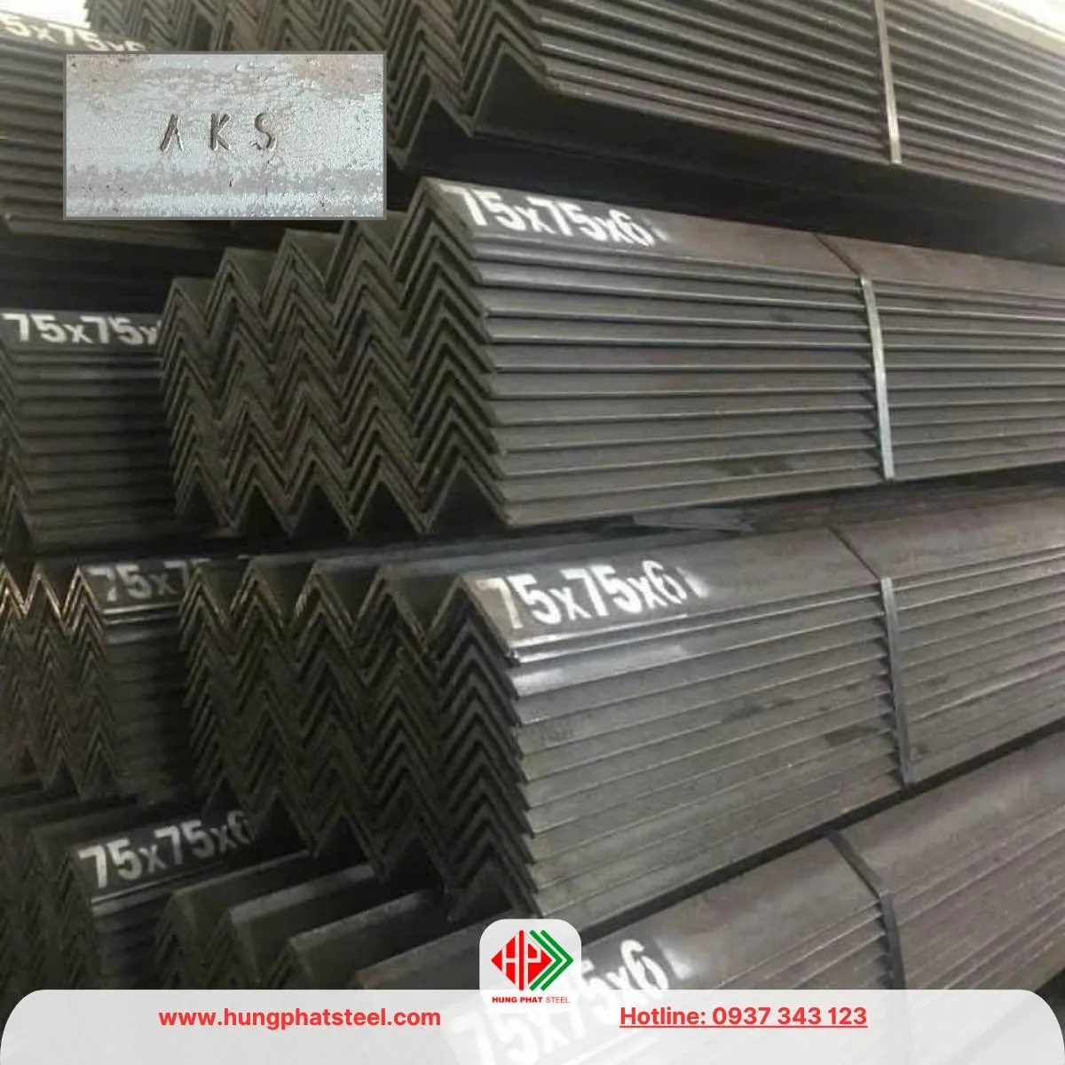 Thép hình V75 An Khánh (Sắt V75x75 AKS)