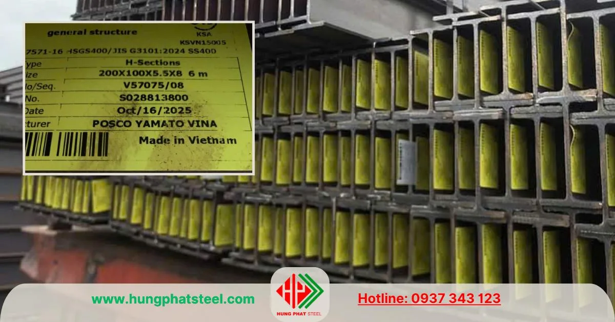 Thép hình i200x100 Posco