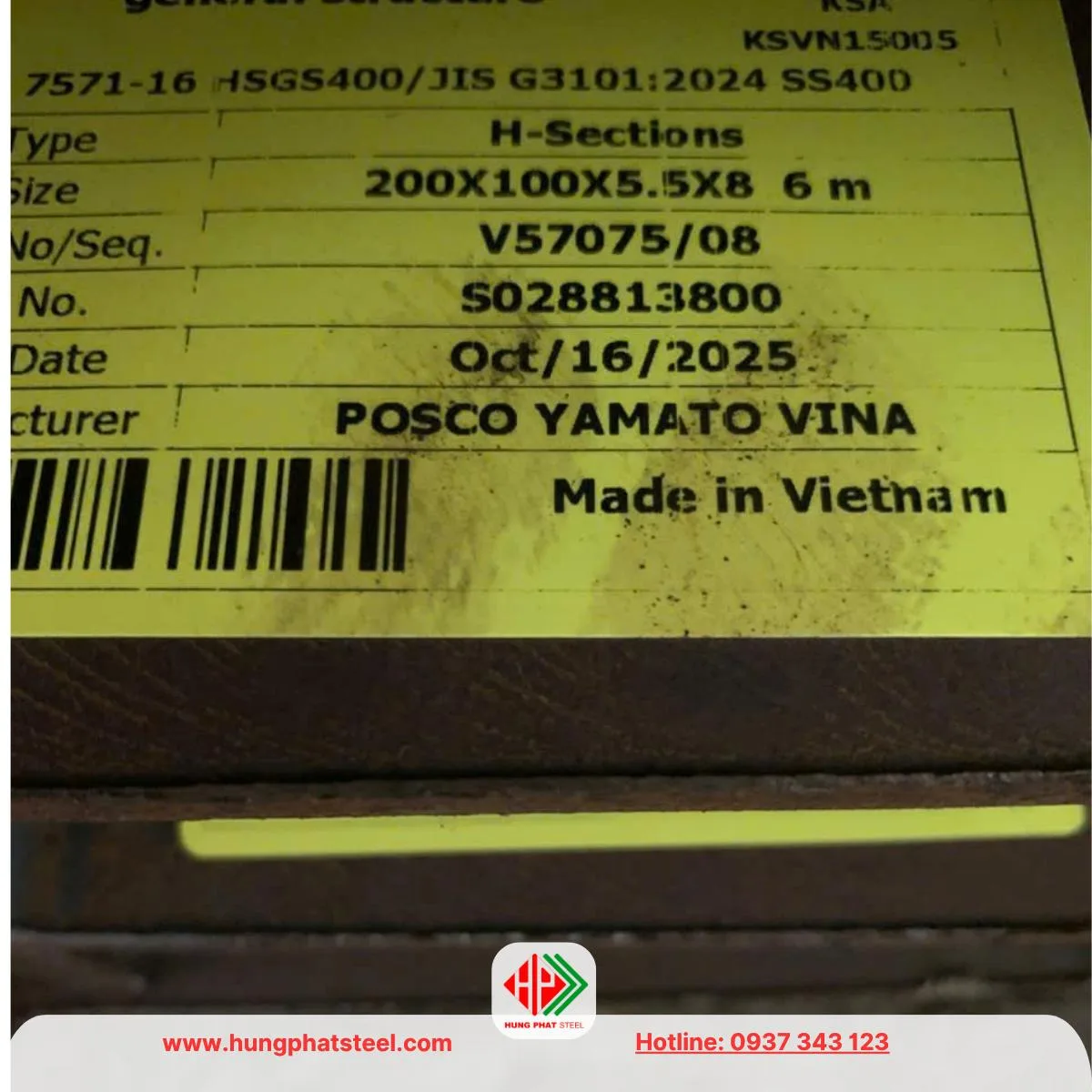 Thép hình i200x100 Posco