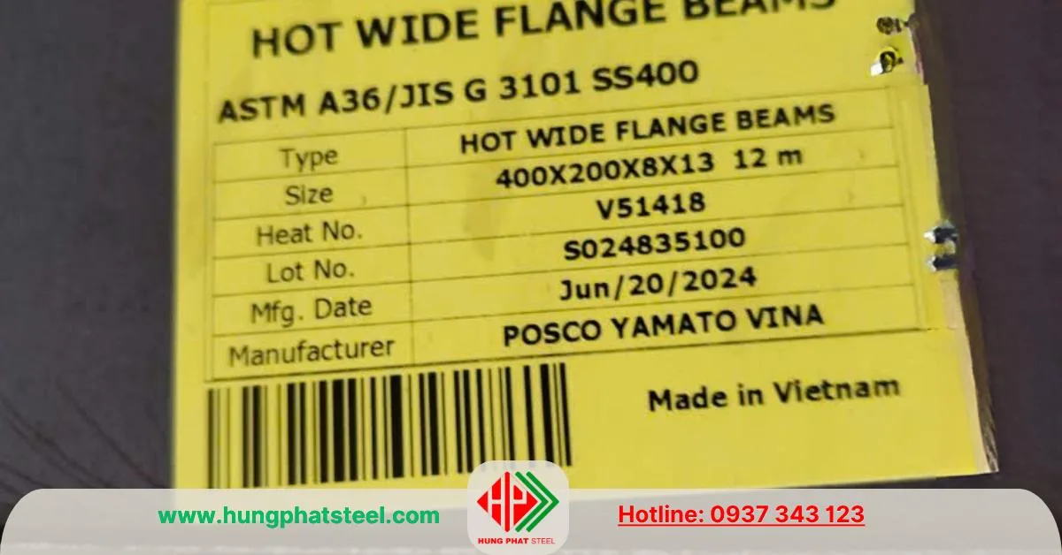 Thép hình i400 Posco 