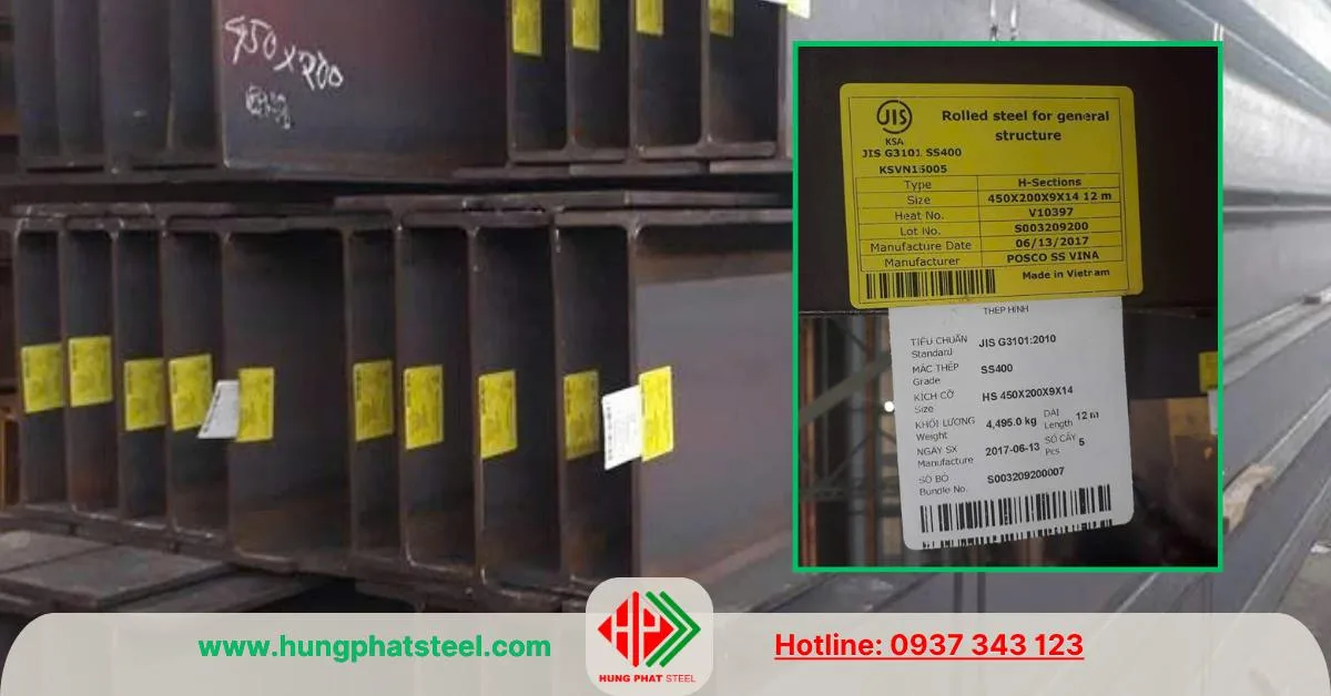 Thép hình i450 x 200 Posco