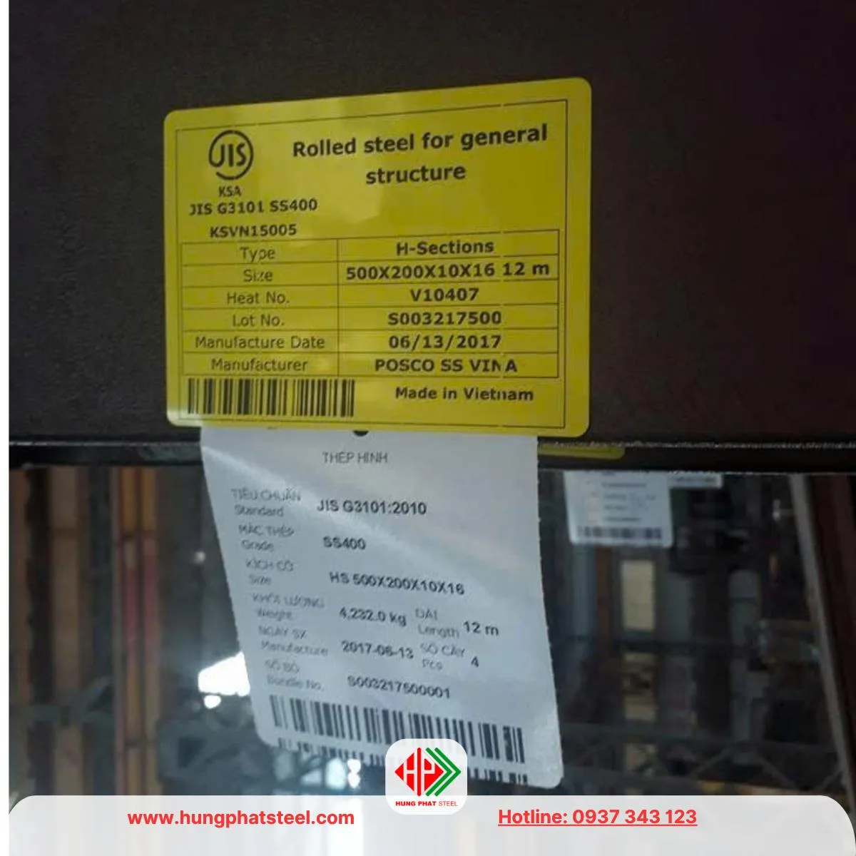 Thép hình i500 x 200 Posco