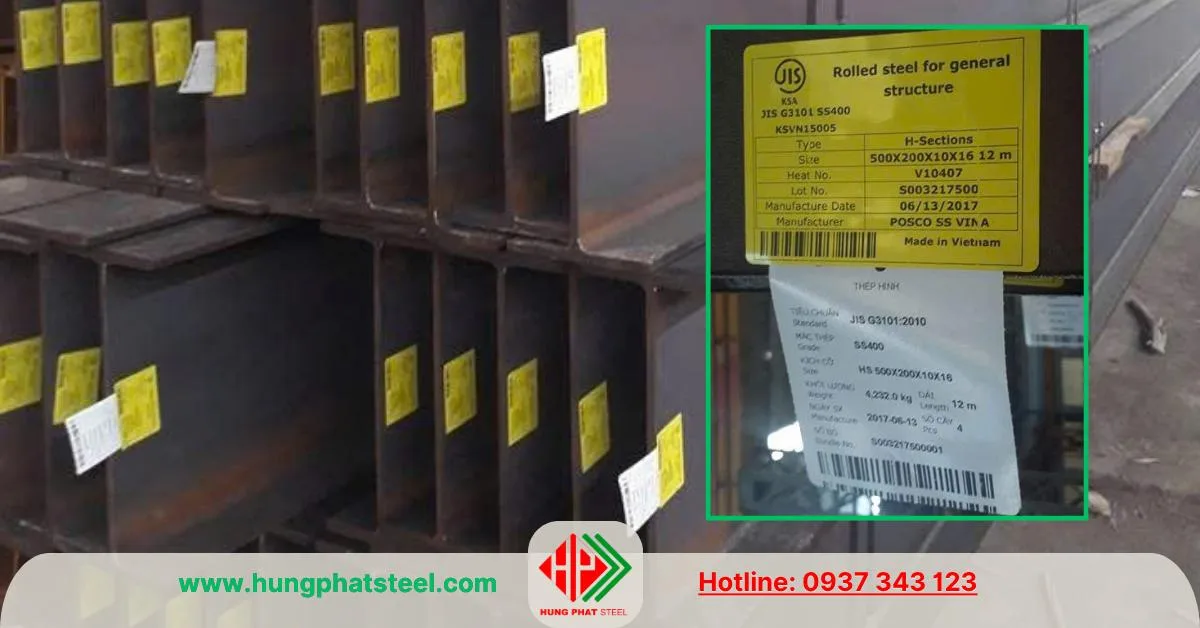 Thép hình i500 x 200 Posco