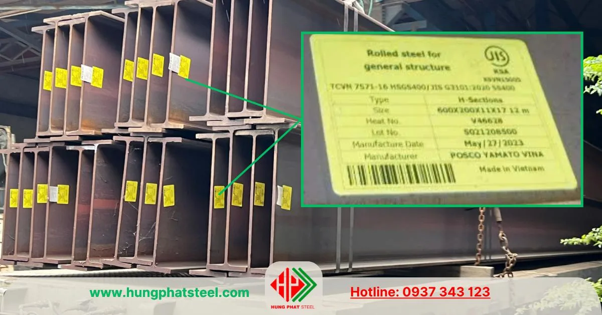 Thép hình i600x200 Posco