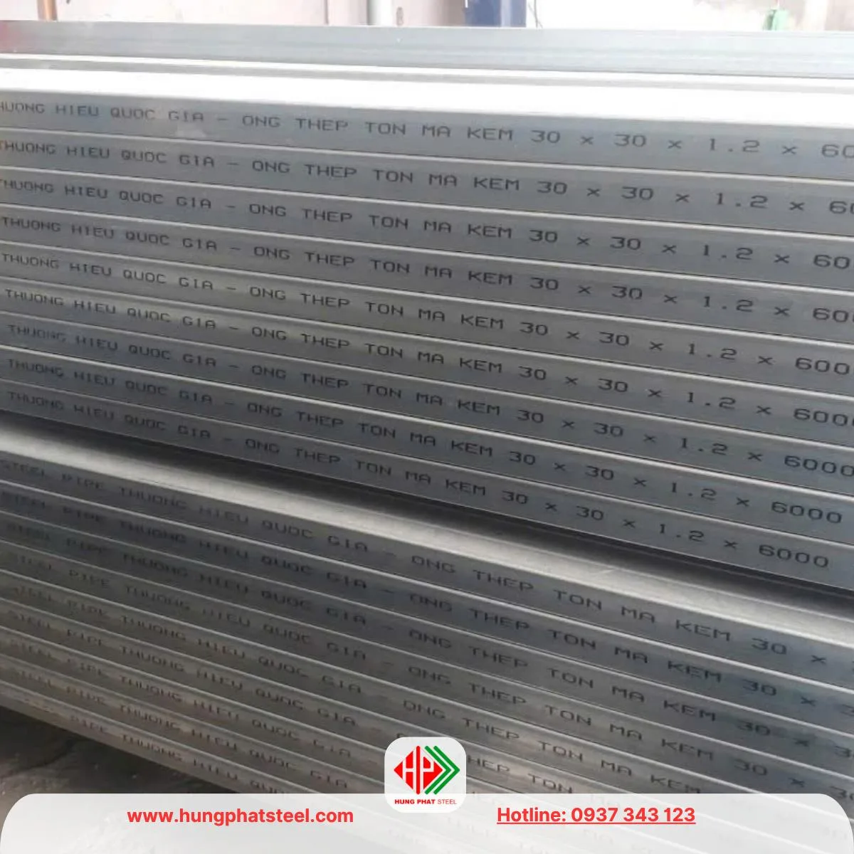 Thép hộp mạ kẽm 30x30 Hòa Phát