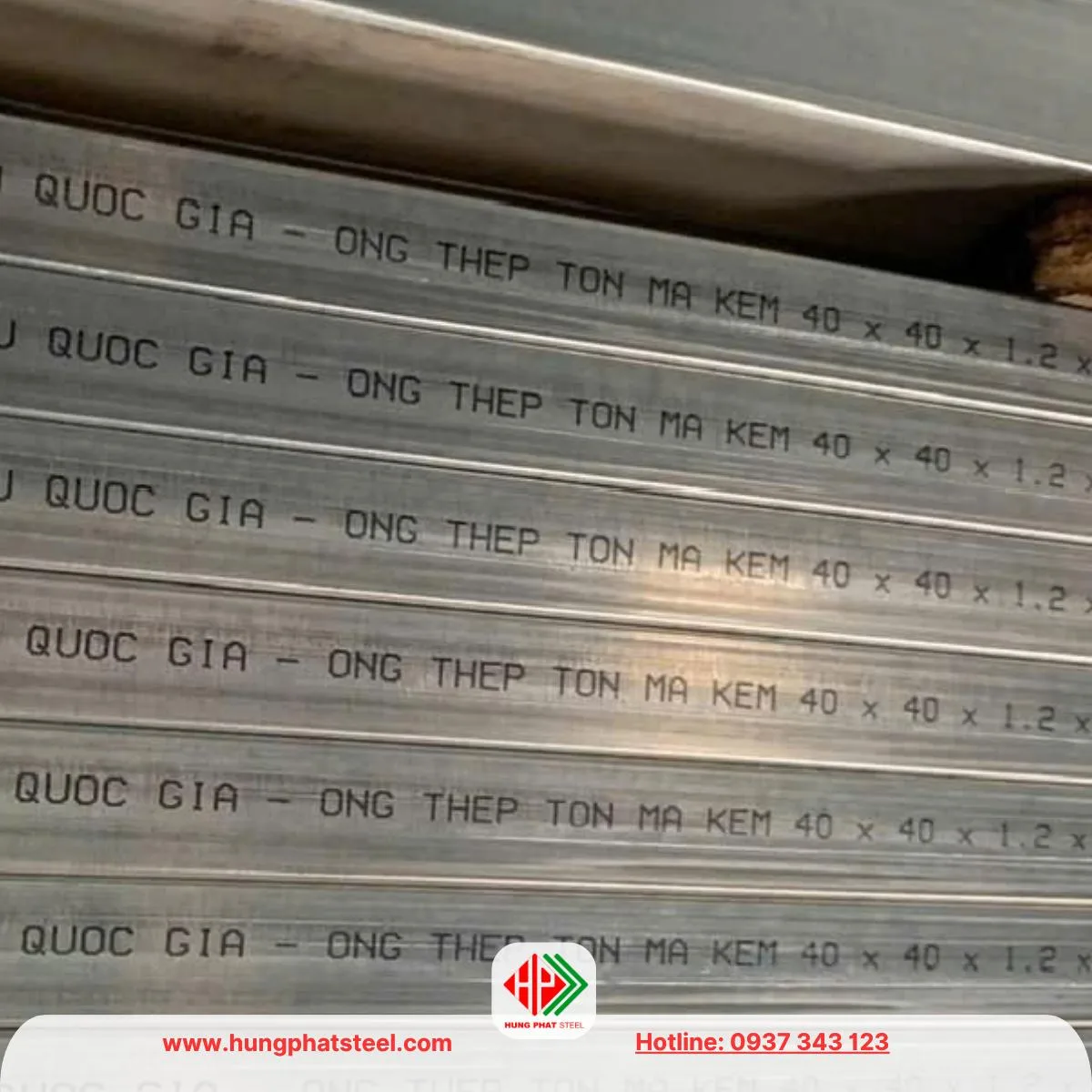 Thép hộp mạ kẽm 40x40 Hòa Phát