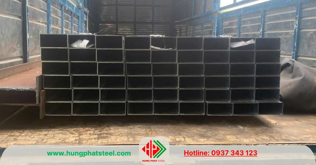 Thép hộp mạ kẽm 50x100 Hòa Phát