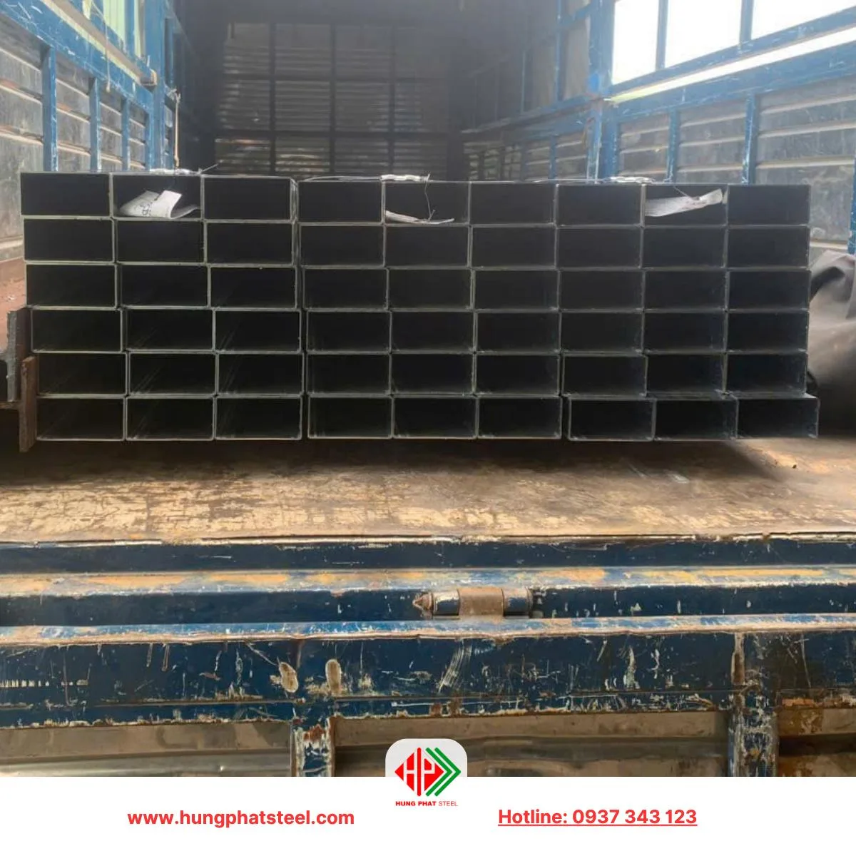 Thép hộp mạ kẽm 50x100 Hòa Phát